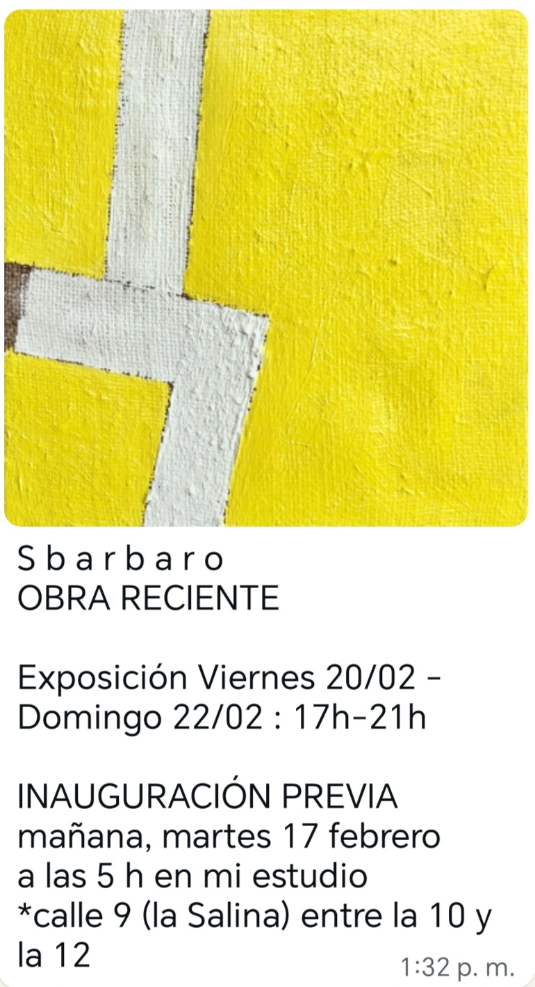 Sbarbaro Obra Reciente