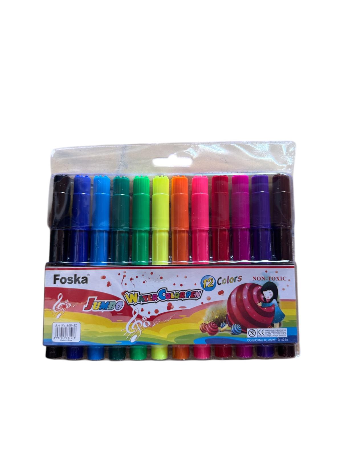 Marcadores Gruesos De Colores 12 Unidades